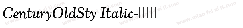 CenturyOldSty Italic字体转换